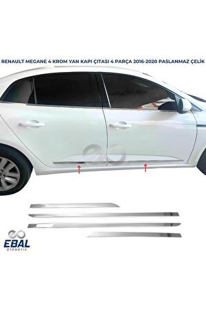 Renault Megane 4 Krom Yan Kapı Çıtası 4 Kapı 2016 P.ÇELİK