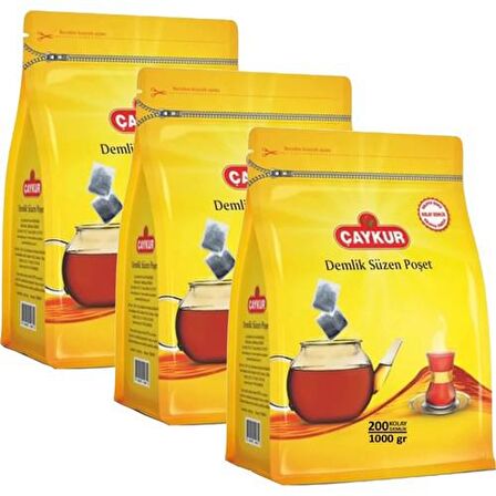 Çaykur Bardak Poşet Siyah Çay 5 gr 3x200'lü 