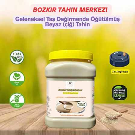 Bozkır Tahin Merkezi Taş Değirmen Beyaz Tahin 935gr (doğal & vegan)