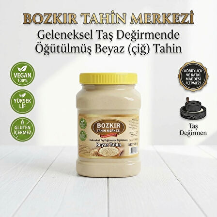 Bozkır Tahin Merkezi Taş Değirmen Beyaz Tahin 935gr (doğal & vegan)