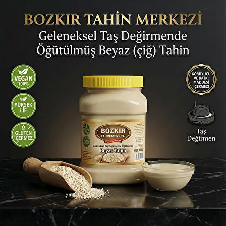 Bozkır Tahin Merkezi Taş Değirmen Beyaz Tahin 935gr (doğal & vegan)