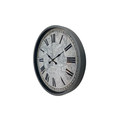 Gri 36 Cm Atlas Modern Tasarım Duvar Saati iegxx