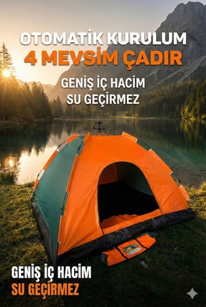 Özel Seri Tatil Malzemesi Seyahat Ekipmanı Hızlı Barınma Kamp Çadırı 6 Kişilik 220x250x150cm