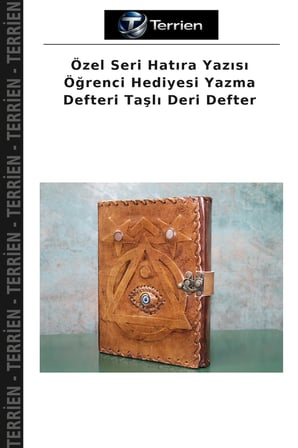 Özel Seri Hatıra Yazısı Öğrenci Hediyesi Yazma Defteri Taşlı Deri Defter