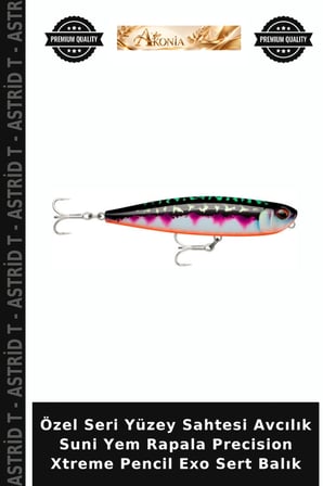 Özel Seri Yüzey Sahtesi Avcılık Suni Yem Rapala Precision Xtreme Pencil Exo Sert Balık RDAW 127MM
