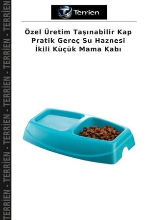 Özel Üretim Taşınabilir Kap Pratik Gereç Su Haznesi İkili Küçük Mama Kabı