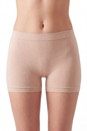 Özel Seri Spor Esnek Toparlayıcı Kadın Dikişsiz Seamless Boxer 3'lü Paket Ten