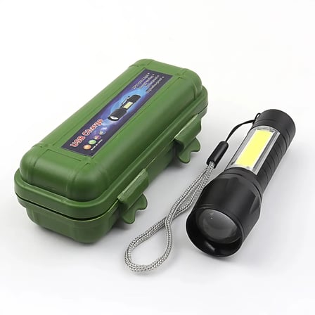 Gece Lambası Fener Outdoor Gereci Led Aydınlatma Taktik Mini Taşınabilir Su Geçirmez El Feneri Siyah