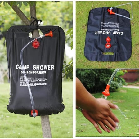 Doğa Sporu Pratik Duş Piknik Duşu Portatif Güneş Enerjili PVC Outdoor Su Çantası 20 Litre