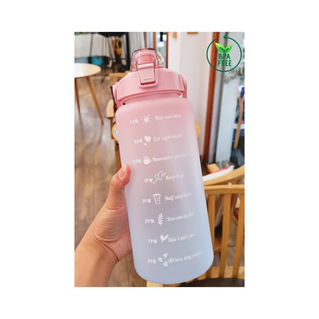 Özel Seri Ofis Suluğu Su İçme Büyük Matara Motivasyonel Suluk Seti 2000 ml. Ve 900 ml.