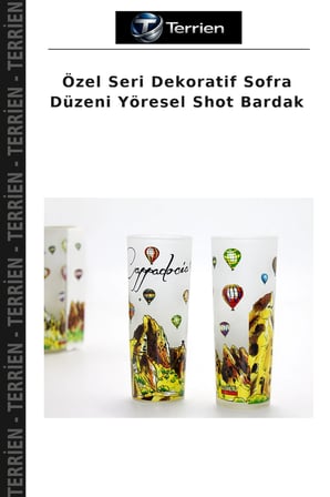 Özel Seri Dekoratif Sofra Düzeni Yöresel Shot Bardak