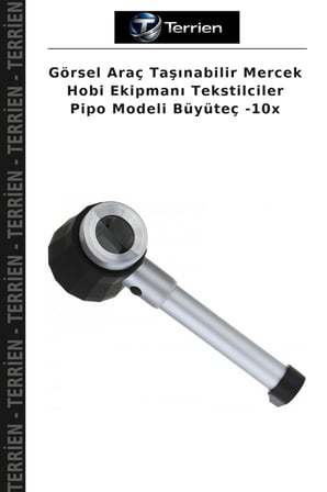 Görsel Araç Taşınabilir Mercek Hobi Ekipmanı Tekstilciler Pipo Modeli Büyüteç -10x