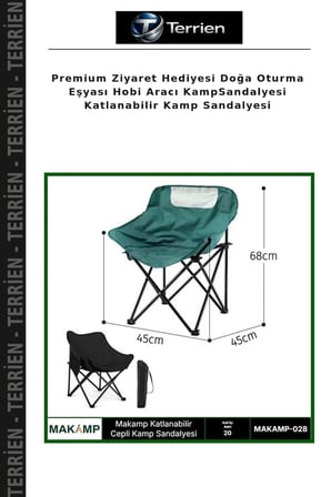 Premium Ziyaret Hediyesi Doğa Oturma Eşyası Hobi Aracı KampSandalyesi Katlanabilir Kamp Sandalyesi