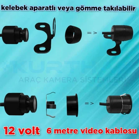 7 İNÇ QLED IPS EKRAN VE 1 ADET KELEBEK KAMERA KAYIT YAPMAZ 12 V
