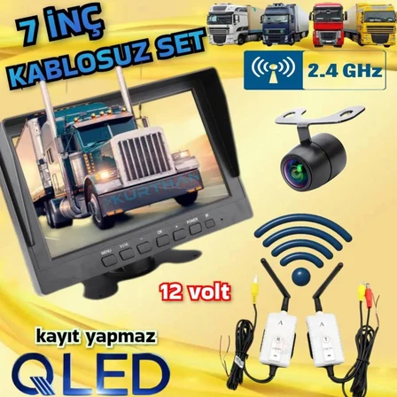 7 İNÇ EKRAN  KABLOSUZ KELEBEK KAMERA 12 VOLT KAYIT YAPMAZ