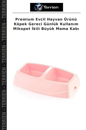 Premium Evcil Hayvan Ürünü Köpek Gereci Günlük Kullanım Mikopet İkili Büyük Mama Kabı