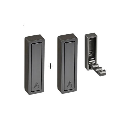 Microcase Çinko Kaplama Bas Açıl Pratik Askılık Anahtar Şapka Eşya Havlu vb Askılık - GÜMÜŞ AL5181 2 ADET