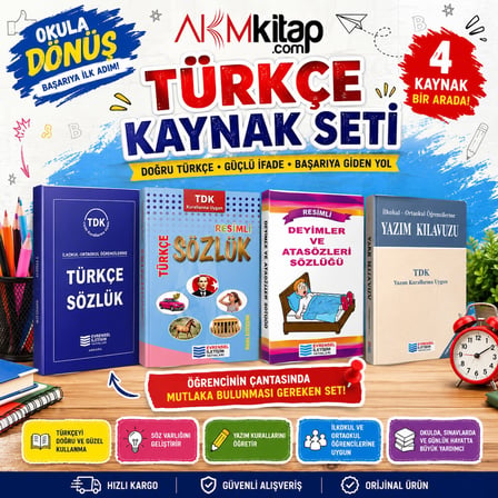 İlkokul Ortaokul Türkçe Sözlük Deyimler ve Atasözleri Sözlüğü Yazım Kılavuzu 4 lü Set Evrensel İletişim