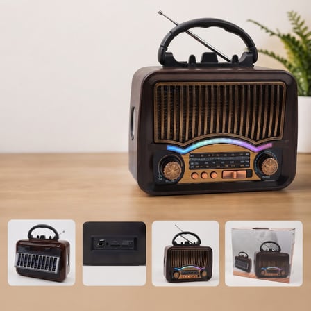 Özel Üretim Dinleti Salon Nostaljik Solar Nostalji Müzik Şarjlı Radyo Bluetooth Özellikli