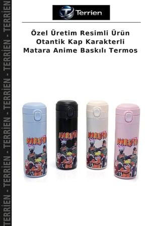 Özel Üretim Resimli Ürün Otantik Kap Karakterli Matara Anime Baskılı Termos