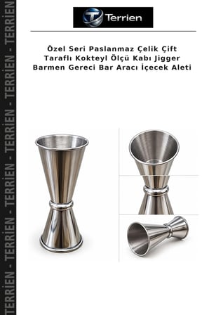 Özel Seri Paslanmaz Çelik Çift Taraflı Kokteyl Ölçü Kabı Jigger Barmen Gereci Bar Aracı İçecek Aleti