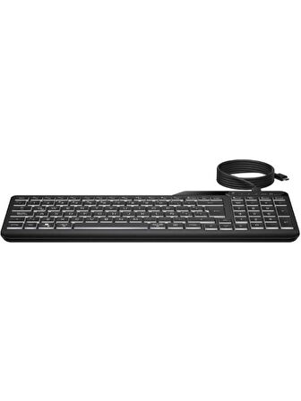 HP 405 Çoklu Cihaz Arka Aydınlatmalı Kablolu Type-C Klavye Siyah 7N7C1AA