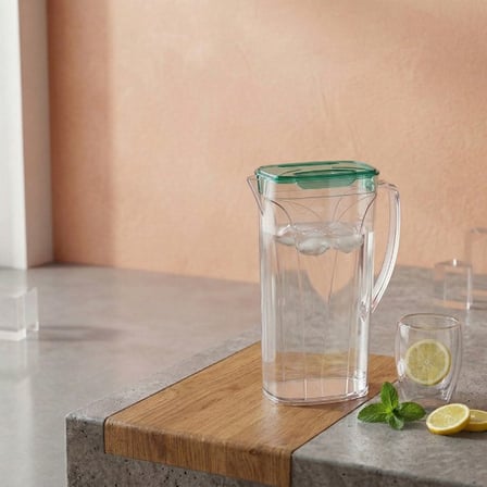 Premium Modern Tasarım Sofra Düzeni Soğuk İçecek Aqua Şeffaf Sürahi