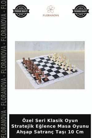 Özel Seri Klasik Oyun Stratejik Eğlence Masa Oyunu Ahşap Satranç Taşı 10 Cm