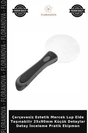Çerçevesiz Estetik Mercek Lup Elde Taşınabilir 25x90mm Küçük Detaylar Detay İnceleme Pratik Ekipman