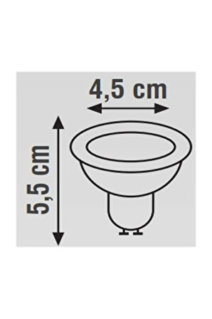 7 Watt GU10 Led Ampül 3000K 