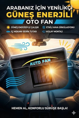 Premium Enerji Tasarruflu Sıcaklık Düşürücü Auto Cool Güneş Enerjisiyle Çalışan Araç İçi Soğutucu