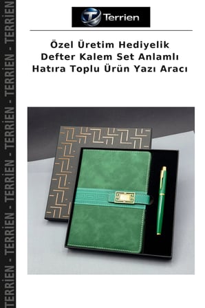 Özel Üretim Hediyelik Defter Kalem Set Anlamlı Hatıra Toplu Ürün Yazı Aracı