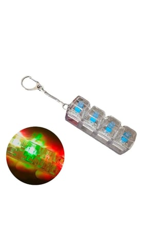 1 Adet Işıklı Klavye Tuşu Switch Anahtarlık – Basınca Duyarlı Işık Efekti, Mekanik Keycap Tasarım, Fidget Stres Oyuncağı, Keychain