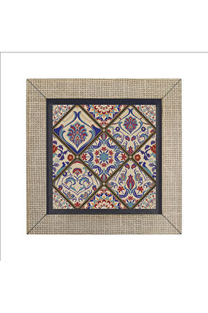 İtalyan Çini Deseni Baskılı MDF Magnet 7X7