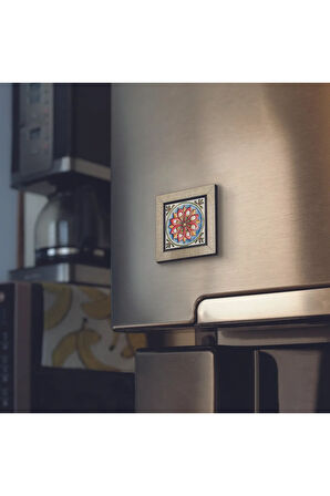 İtalyan Deseni Baskılı MDF Magnet 7X7