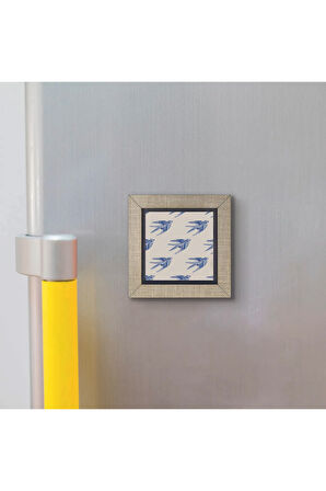Hollanda Deseni Baskılı MDF Magnet 7X7
