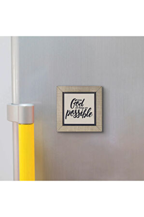 Matta 19:26 Baskılı MDF Magnet 7X7