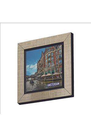 Amsterdam Görseli Baskılı MDF Magnet 7X7