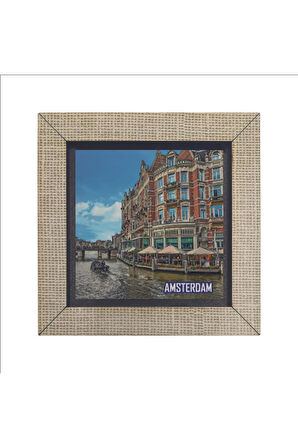 Amsterdam Görseli Baskılı MDF Magnet 7X7