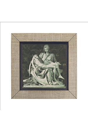 Pietà (Michelangelo, 1498) Baskılı MDF Magnet 7X7