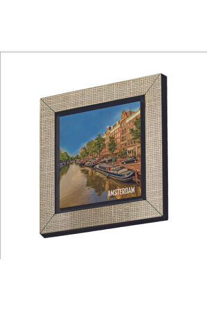 Amsterdam Görseli Baskılı MDF Magnet 7X7