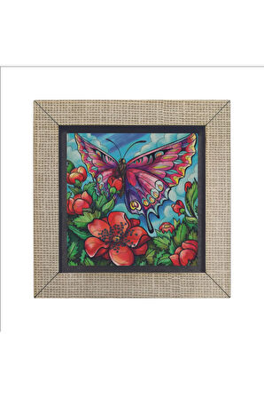 Kelebek Baskılı MDF Magnet 7X7