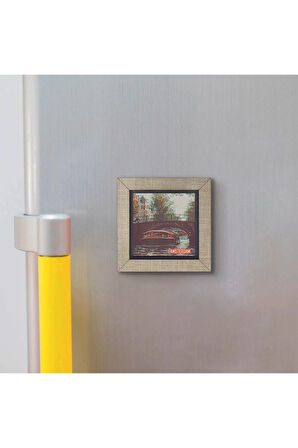 Amsterdam Görseli Baskılı MDF Magnet 7X7