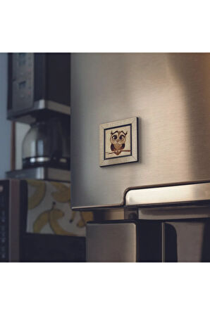 Baykuş Baskılı MDF Magnet 7X7