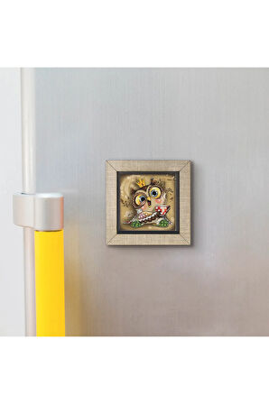 Baykuş Baskılı Mdf Magnet