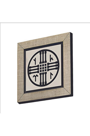 Tengricilik Sembolü Baskılı MDF Magnet 7X7
