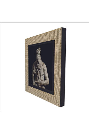 Musa'nın Hükmü Heykeli (Heykeltıraş: Michelangelo) Baskılı MDF Magnet 7X7