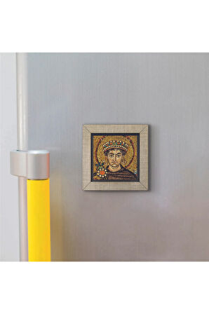 I. Justinianus (Büyük Jüstinyen) Baskılı MDF Magnet 7X7