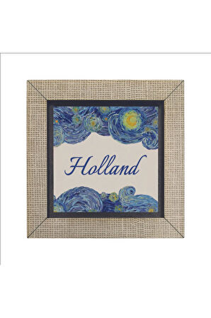 Hollanda Görseli Baskılı MDF Magnet 7X7
