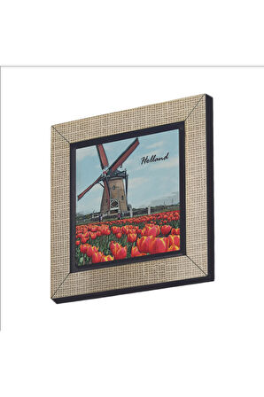 Hollanda Görseli Baskılı MDF Magnet 7X7